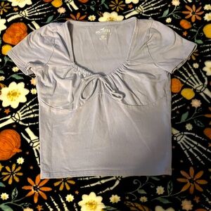 Purple cropped Hollister shirt